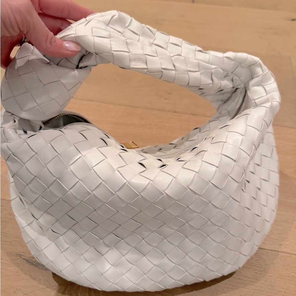 Bottega Veneta White Teen Jodie Bag